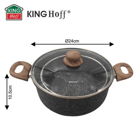 GARNEK MARMUROWY Z KOSZEM DO SMAŻENIA KINGHOFF KH-1985 4L Kinghoff