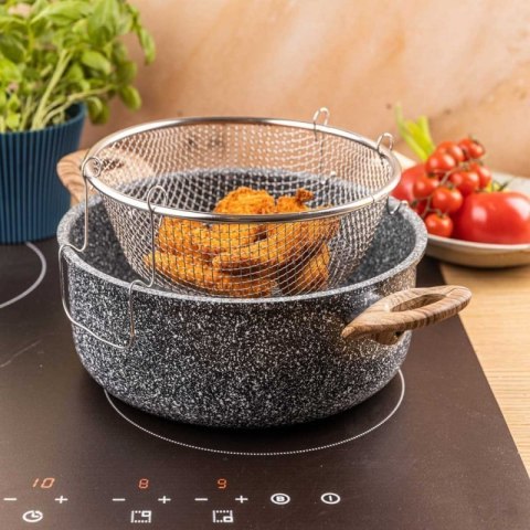 GARNEK MARMUROWY Z KOSZEM DO SMAŻENIA KINGHOFF KH-1985 4L Kinghoff