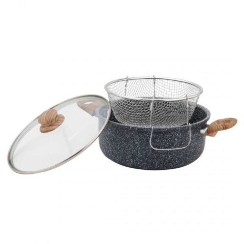 GARNEK MARMUROWY Z KOSZEM DO SMAŻENIA KINGHOFF KH-1985 4L Kinghoff