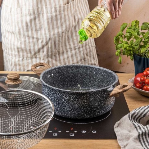 GARNEK MARMUROWY Z KOSZEM DO SMAŻENIA KINGHOFF KH-1985 4L Kinghoff