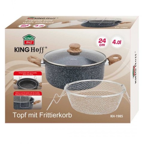 GARNEK MARMUROWY Z KOSZEM DO SMAŻENIA KINGHOFF KH-1985 4L Kinghoff