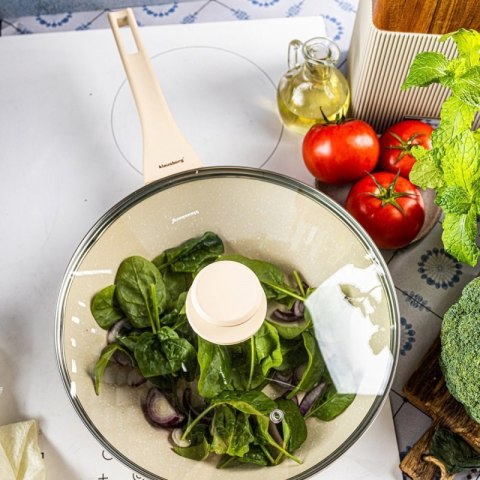 PATELNIA MARMURKOWA GŁĘBOKA WOK 28cm Z POKRYWĄ KLAUSBERG 28cm KB-7991 Klausberg