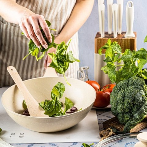 PATELNIA MARMURKOWA GŁĘBOKA WOK 28cm Z POKRYWĄ KLAUSBERG 28cm KB-7991 Klausberg