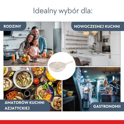 PATELNIA MARMURKOWA GŁĘBOKA WOK 28cm Z POKRYWĄ KLAUSBERG 28cm KB-7991 Klausberg