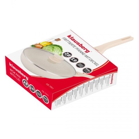 PATELNIA MARMURKOWA GŁĘBOKA WOK 28cm Z POKRYWĄ KLAUSBERG 28cm KB-7991 Klausberg