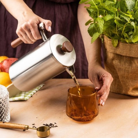 STALOWY ZAPARZACZ TŁOKOWY DO KAWY HERBATY 1L KINGHOFF KH-1995 Kinghoff