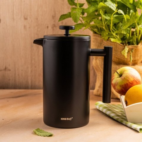 STALOWY ZAPARZACZ TŁOKOWY DO KAWY HERBATY 1L KINGHOFF KH-1996 Kinghoff