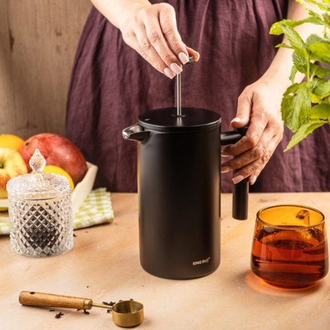 STALOWY ZAPARZACZ TŁOKOWY DO KAWY HERBATY 1L KINGHOFF KH-1996 Kinghoff