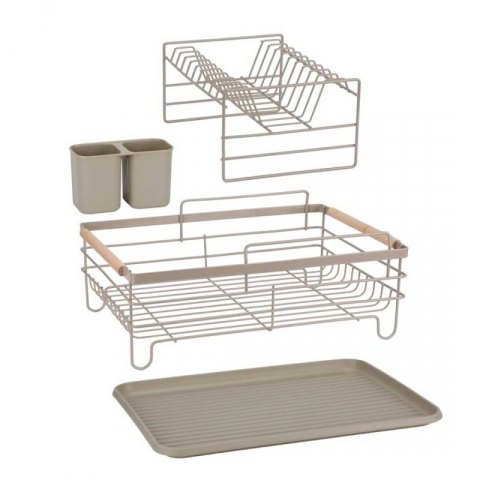 SUSZARKA DO NACZYŃ Z OCIEKACZEM I TACĄ E-8190 BEŻOWA Elitehoff