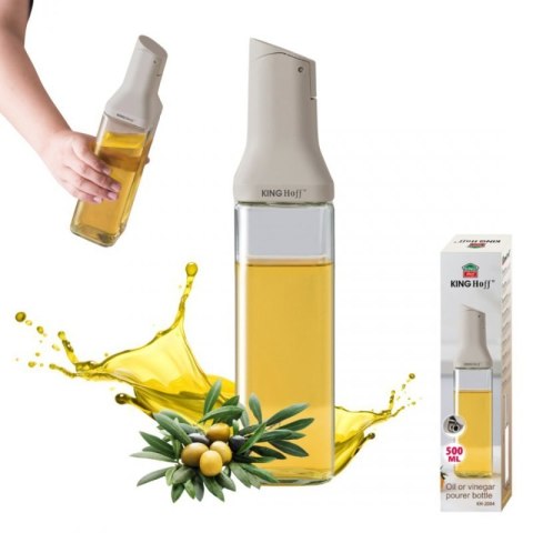 SZKLANA BUTELKA 500ml Z NALEWAKIEM DO OCTU I OLIWY KINGHOFF KH-2004 Kinghoff
