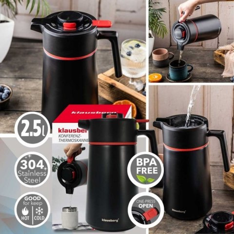TERMOS DZBANEK KONFERENCYJNY NA KAWĘ HERBATĘ 2,5L KLAUSBERG KB-9013 Klausberg