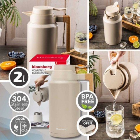 TERMOS DZBANEK KONFERENCYJNY NA KAWĘ HERBATĘ 2L KLAUSBERG KB-9014 Klausberg