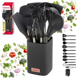 ZESTAW 12 SILIKONOWYCH PRZYBORÓW KUCHENNYCH W STOJAKU KLAUSBERG KB-9011 Klausberg