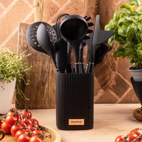 ZESTAW 12 SILIKONOWYCH PRZYBORÓW KUCHENNYCH W STOJAKU KLAUSBERG KB-9011 Klausberg