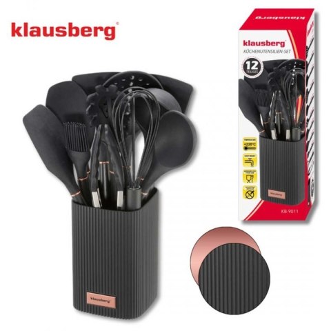 ZESTAW 12 SILIKONOWYCH PRZYBORÓW KUCHENNYCH W STOJAKU KLAUSBERG KB-9011 Klausberg