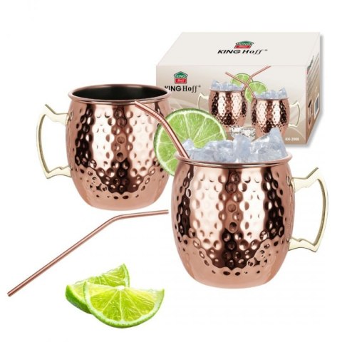 ZESTAW STALOWYCH KUBKÓW 500ml DO DRINKÓW MOSCOW MULE KINGHOFF KH-2000 Kinghoff