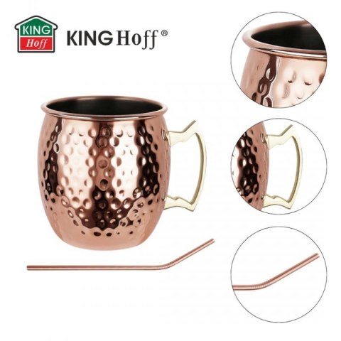 ZESTAW STALOWYCH KUBKÓW 500ml DO DRINKÓW MOSCOW MULE KINGHOFF KH-2000 Kinghoff