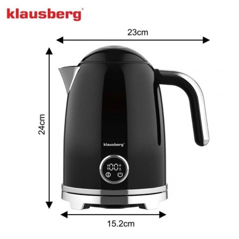 CZAJNIK ELEKTRYCZNY 1,7L Z TERMOMETREM LED KLAUSBERG KB-9027 RETRO Klausberg
