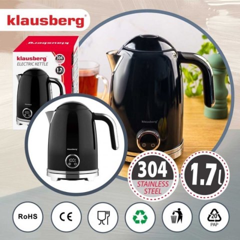 CZAJNIK ELEKTRYCZNY 1,7L Z TERMOMETREM LED KLAUSBERG KB-9027 RETRO Klausberg