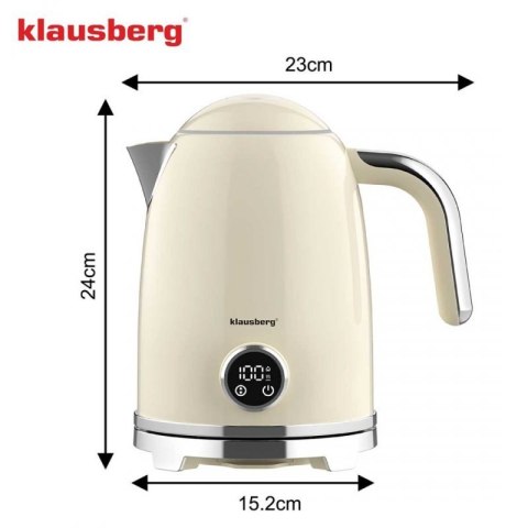 CZAJNIK ELEKTRYCZNY 1,7L Z TERMOMETREM LED KLAUSBERG KB-9028 RETRO Klausberg