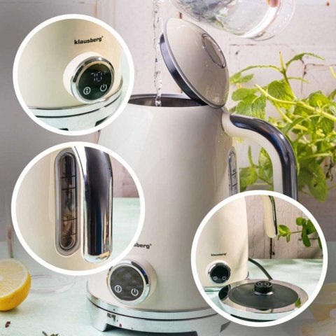 CZAJNIK ELEKTRYCZNY 1,7L Z TERMOMETREM LED KLAUSBERG KB-9028 RETRO Klausberg