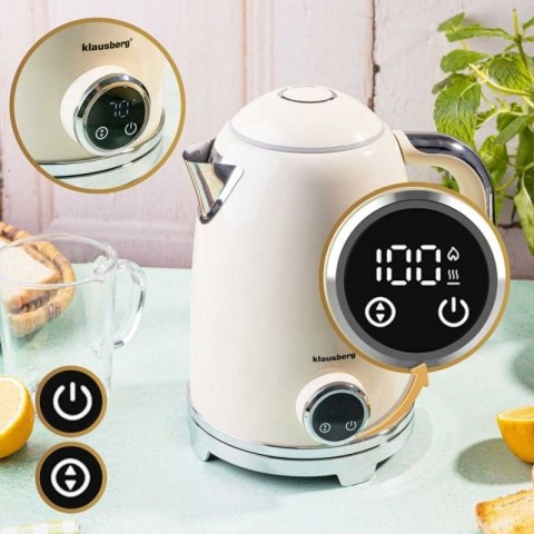 CZAJNIK ELEKTRYCZNY 1,7L Z TERMOMETREM LED KLAUSBERG KB-9028 RETRO Klausberg