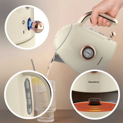 CZAJNIK ELEKTRYCZNY 1L Z TERMOMETREM KLAUSBERG KB-9018 Klausberg