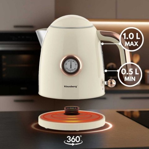 CZAJNIK ELEKTRYCZNY 1L Z TERMOMETREM KLAUSBERG KB-9018 Klausberg