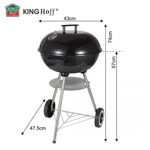 GRILL WĘGLOWY Z POKRYWĄ 41cm KINGHOFF KH-2033 Kinghoff