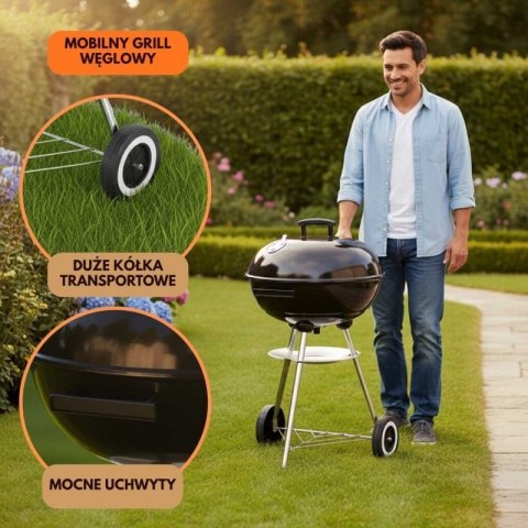 GRILL WĘGLOWY Z POKRYWĄ 41cm KINGHOFF KH-2033 Kinghoff