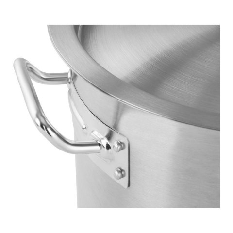 Garnek gastronomiczny z pokrywką stalowy nierdzewny do kuchenki indukcyjnej 25 L Royal catering