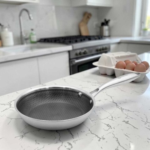 PATELNIA STALOWA 20cm Z POWŁOKĄ PLASTER MIODU 5548 Brunbeste