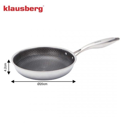 PATELNIA STALOWA 20cm Z POWŁOKĄ PLASTER MIODU KLAUSEBRG KB-9021 Klausberg