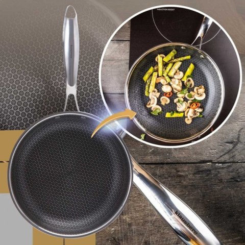 PATELNIA STALOWA 20cm Z POWŁOKĄ PLASTER MIODU KLAUSEBRG KB-9021 Klausberg