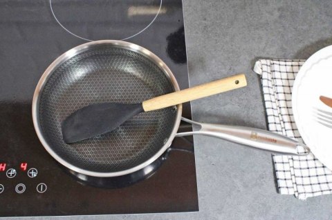 PATELNIA STALOWA 22cm Z POWŁOKĄ PLASTER MIODU 5549 Brunbeste