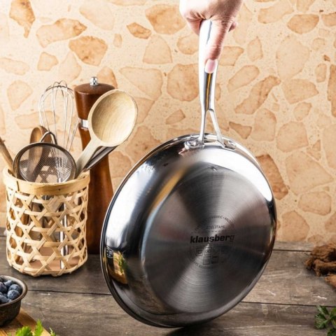 PATELNIA STALOWA 24cm Z POWŁOKĄ PLASTER MIODU KLAUSEBRG KB-9022 Klausberg