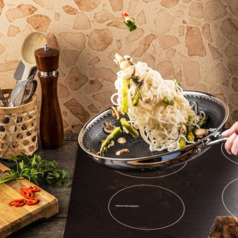 PATELNIA STALOWA 28cm Z POWŁOKĄ PLASTER MIODU KLAUSEBRG KB-9023 Klausberg