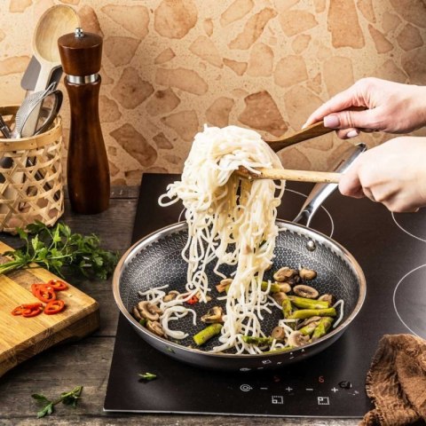 PATELNIA STALOWA 28cm Z POWŁOKĄ PLASTER MIODU KLAUSEBRG KB-9023 Klausberg