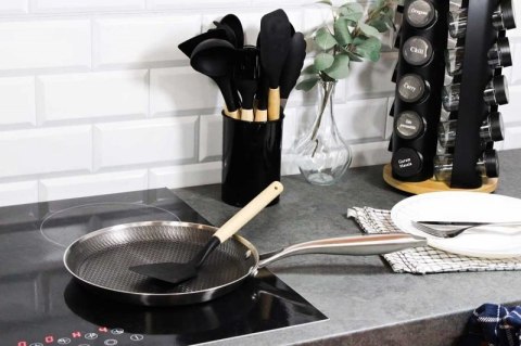 PATELNIA STALOWA DO NALEŚNIKÓW 24cm Z POWŁOKĄ PLASTER MIODU 5546 Brunbeste