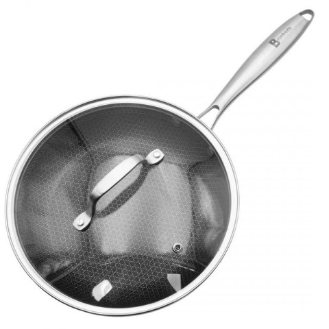 PATELNIA STALOWA Z POKRYWKĄ 28cm POWŁOKA PLASTER MIODU 5556 Brunbeste