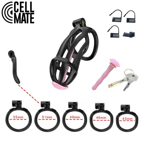 Pas cnoty Centurion Chastity Cage Black Size 4 CELLMATE CELLMATE