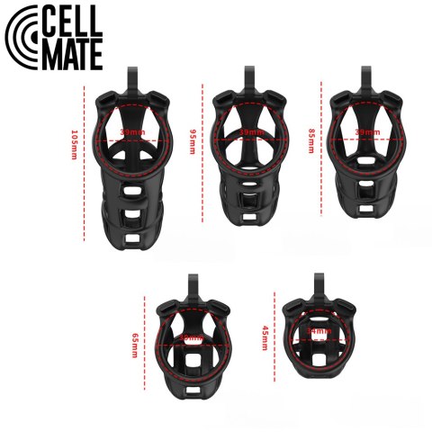 Pas cnoty Guardian Chastity Cage Black Size 1 CELLMATE CELLMATE