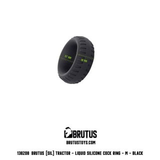 Pierścień erekcyjny Tractor Liquid Silicone Cock Ring Black M Brutus Brutus
