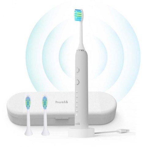 SZCZOTECZKA SONICZNA DO ZĘBÓW WYBIELAJĄCA HUSLA MEDIC 3 KOŃCÓWKI + ETUI Husla