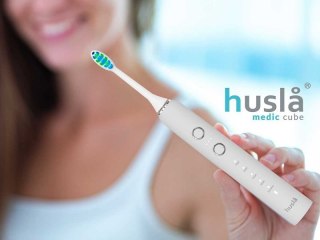 SZCZOTECZKA SONICZNA DO ZĘBÓW WYBIELAJĄCA HUSLA MEDIC 3 KOŃCÓWKI + ETUI Husla