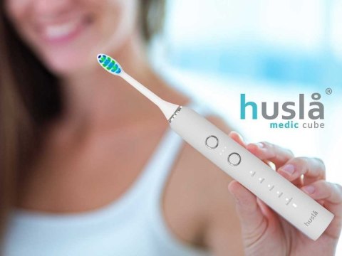SZCZOTECZKA SONICZNA DO ZĘBÓW WYBIELAJĄCA HUSLA MEDIC 3 KOŃCÓWKI + ETUI Husla