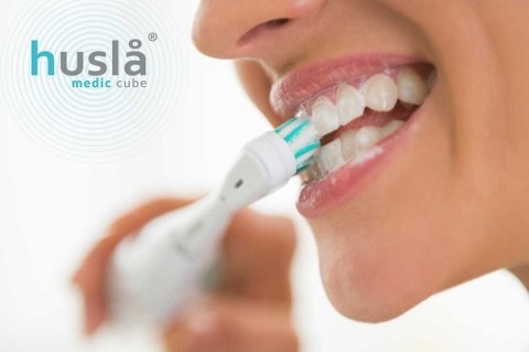 SZCZOTECZKA SONICZNA DO ZĘBÓW WYBIELAJĄCA HUSLA MEDIC 3 KOŃCÓWKI + ETUI Husla