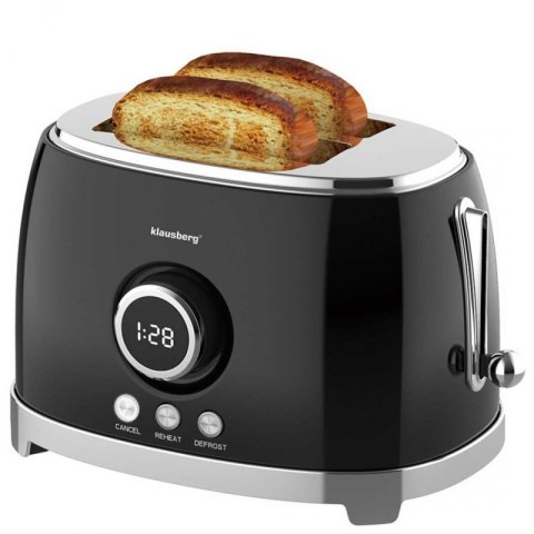 TOSTER OPIEKACZ NA 2 KROMKI WYŚWIETLACZ LED KLAUSBERG KB-9025 RETRO Klausberg