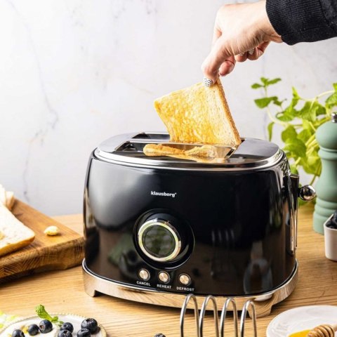 TOSTER OPIEKACZ NA 2 KROMKI WYŚWIETLACZ LED KLAUSBERG KB-9025 RETRO Klausberg