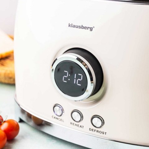 TOSTER OPIEKACZ NA 2 KROMKI WYŚWIETLACZ LED KLAUSBERG KB-9026 RETRO Klausberg